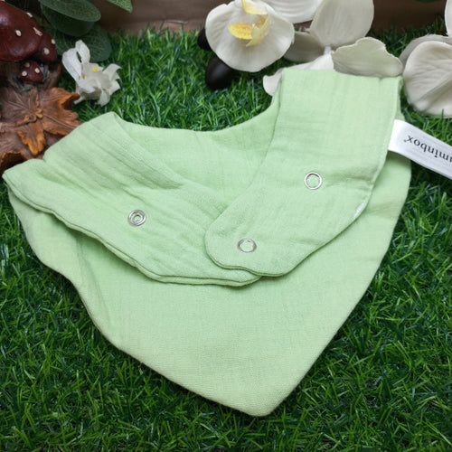 Baby Bandana Bib with Snap Closures – Green