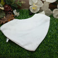 Baby Bandana Bib with Snap Closures – White